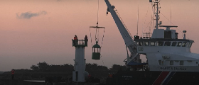 Le petit «phare Eiffel» de Moguériec de retour sur sa jetée