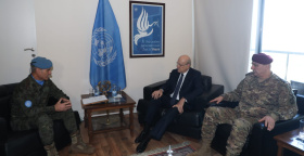 Mikati et Joseph Aoun à Naqoura