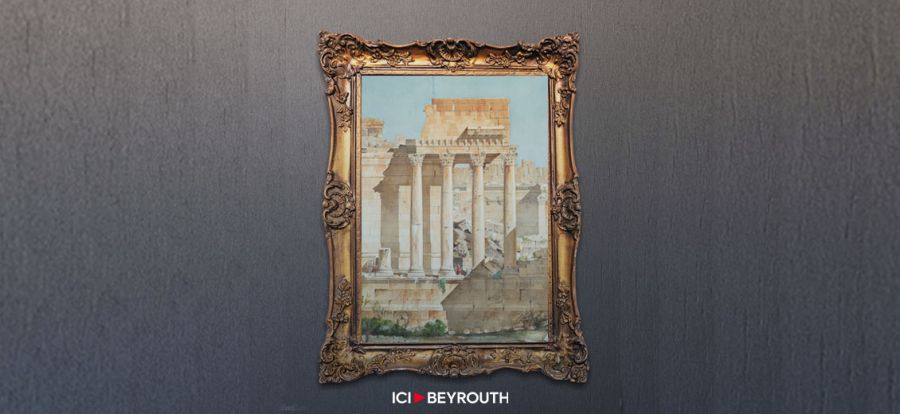 Baalbek sublimée en dessins et aquarelles à Paris