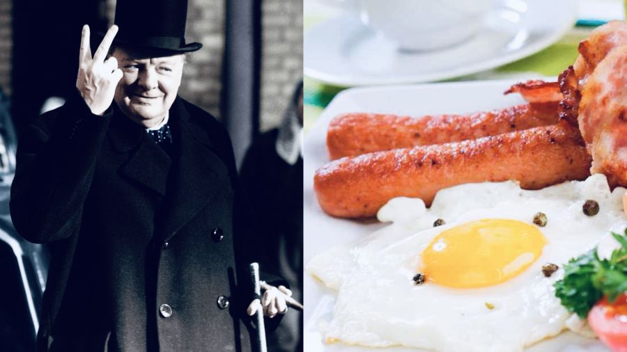 Œufs au plat et saucisses: le petit-déjeuner costaud de Winston Churchill 