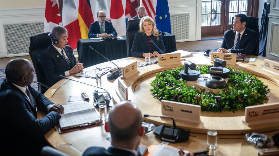 Sur l'Ukraine, les pays du G7 cherchent à afficher une certaine unité