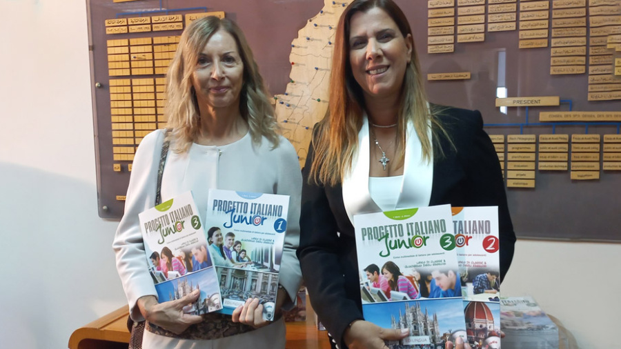 Des livres d’apprentissage de l’italien remis au CRDP
