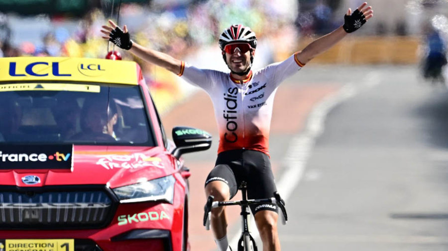 Tour de France: secondes victoires pour l'Espagne et Cofidis