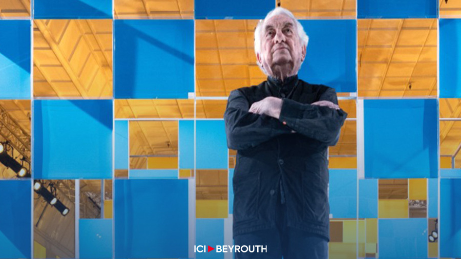 Mise en espace des carrés parfaits de Daniel Buren