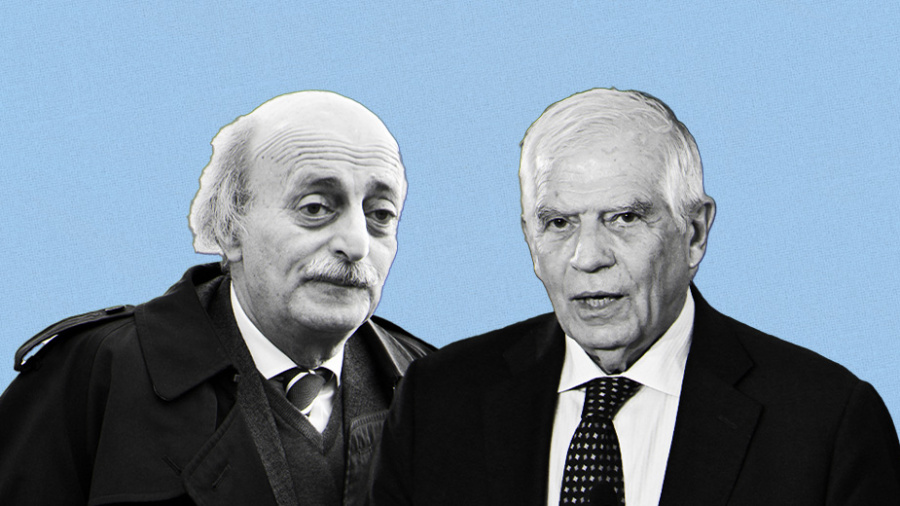 Josep Borrell rencontre Walid Joumblatt
